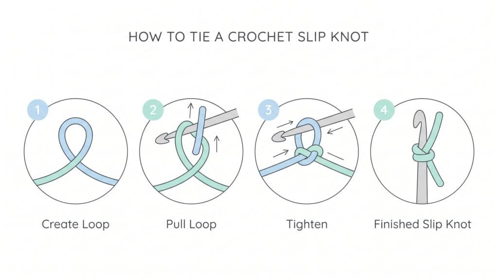 how to make a slip knot crochet