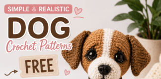Simple crochet dog pattern free easy step-by-step tutorial Simple crochet dog pattern free