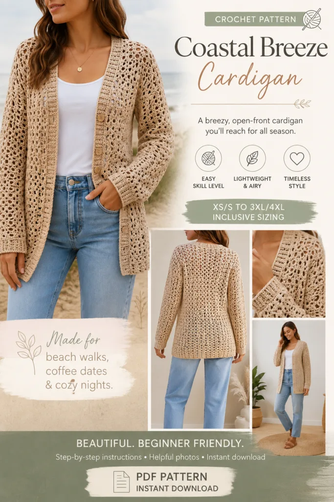 Free Crochet Sweater Pattern for Beginners pdf