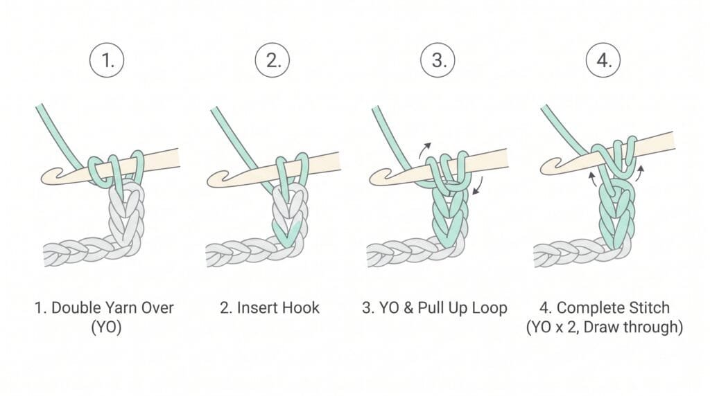 treble crochet stitch