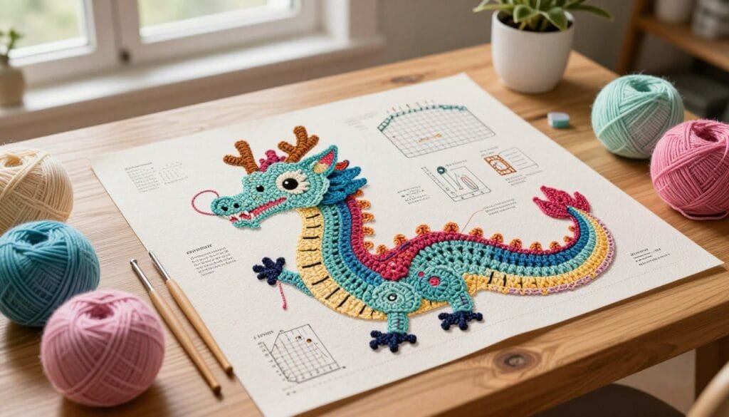 free crochet dragon pattern