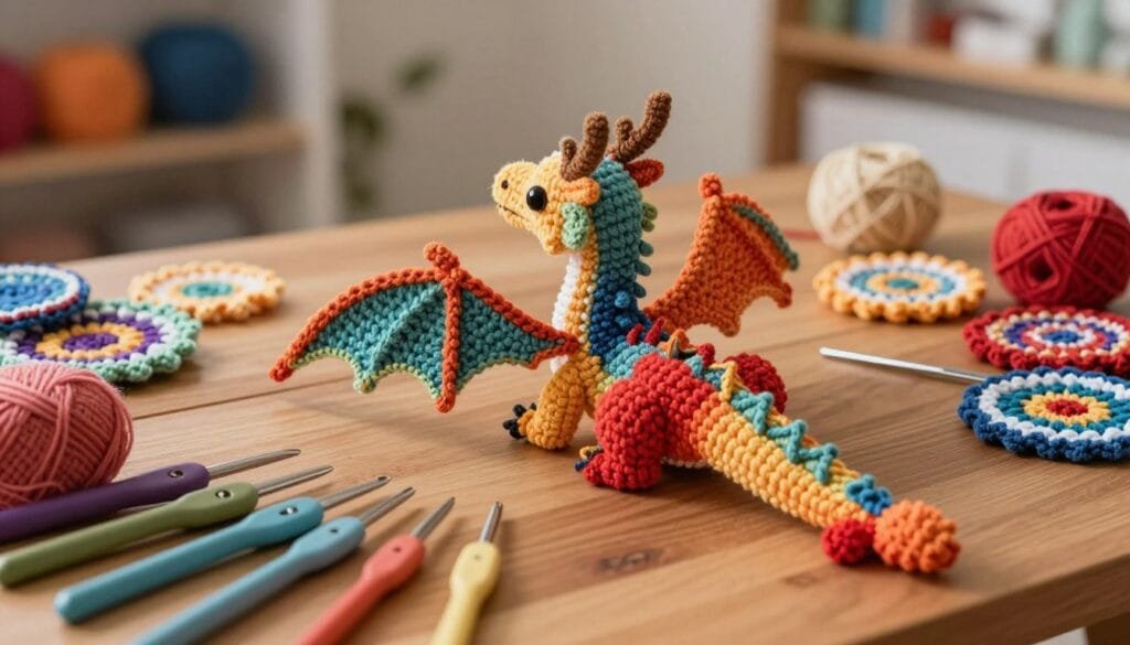 free dragon crochet pattern