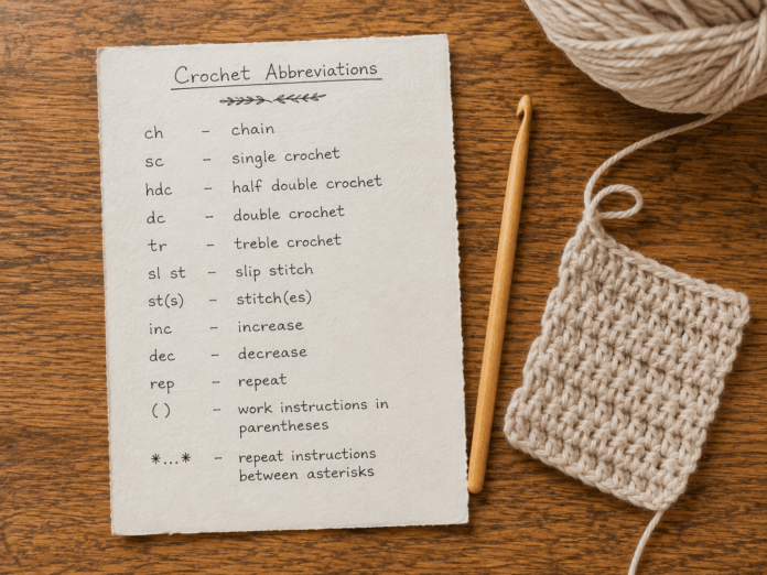 crochet acronyms